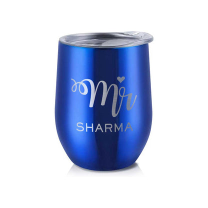 Customised Stainless Steel Coffee Tumbler With Lid for Travelling (350 ML)- MR