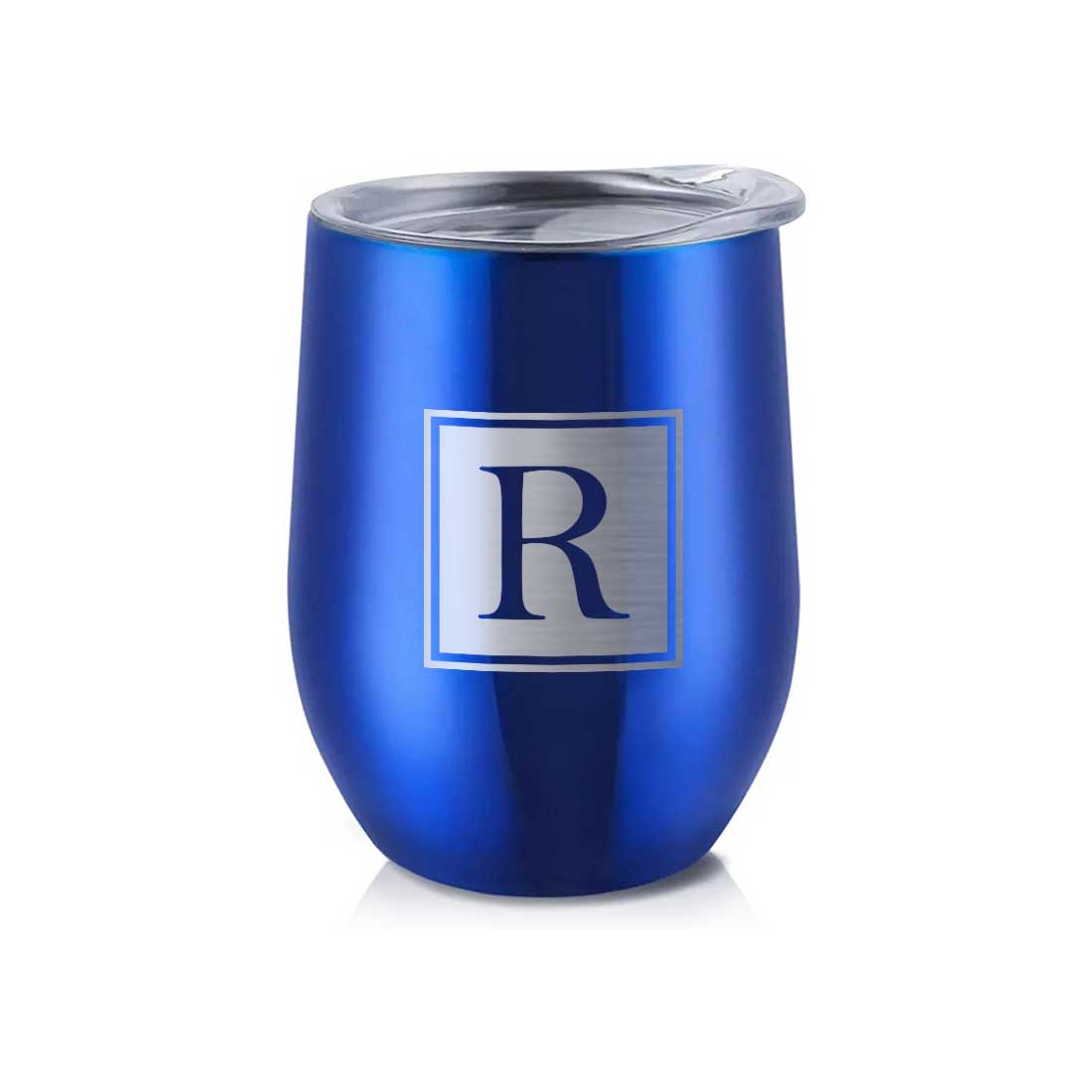 Personalised Small Coffee Tumbler for Travelling Engraved Stainless Steel Mug (350 ML) - Monogram