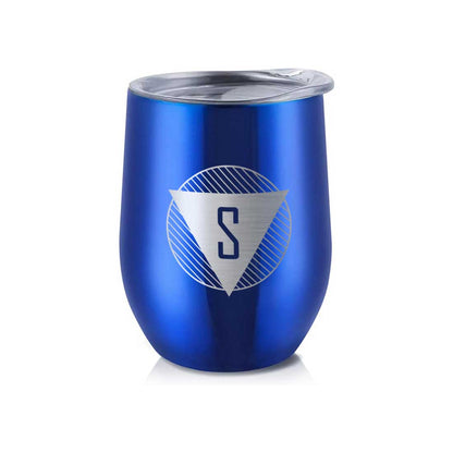 Personalized Coffee Tumbler Stainless Steel Insulated Coffee Mugs for Office Travel Cup - Monogram Triangle