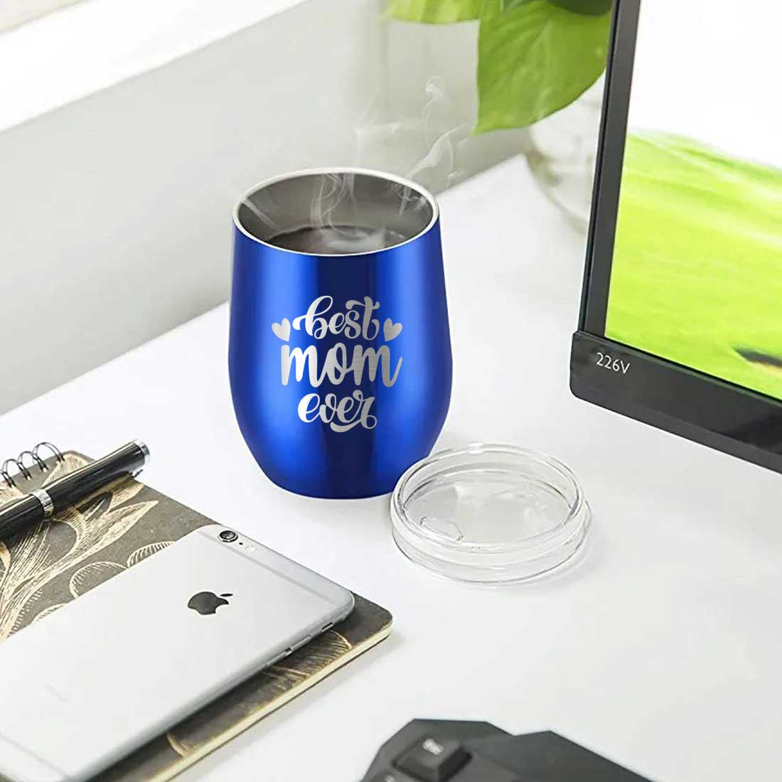 Designer Travel Coffee Mug With Lid Gift for Mom Mothers Day Gifts - Best Mom Ever