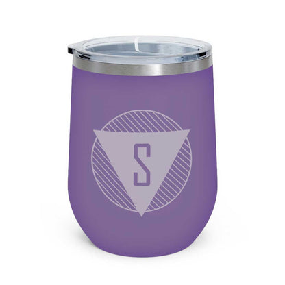 Personalized Coffee Tumbler Stainless Steel Insulated Coffee Mugs for Office Travel Cup - Monogram Triangle