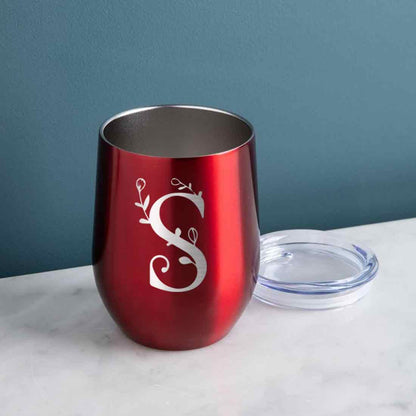 Customized Insulated Coffee Travel Mug With Name Engraved Design (350 ML) - Monogram