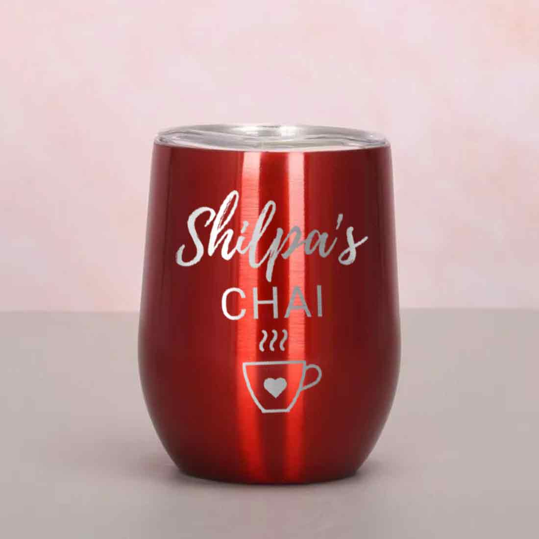Personalized Coffee Thermos Cup With Name Engraved (350 ML) -Tea Cup