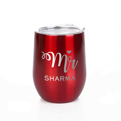 Customised Stainless Steel Coffee Tumbler With Lid for Travelling (350 ML)- MR