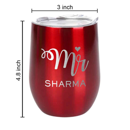 Customised Stainless Steel Coffee Tumbler With Lid for Travelling (350 ML)- MR