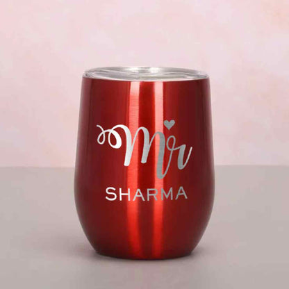 Customised Stainless Steel Coffee Tumbler With Lid for Travelling (350 ML)- MR