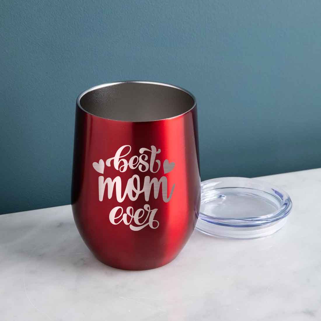 Designer Travel Coffee Mug With Lid Gift for Mom Mothers Day Gifts - Best Mom Ever