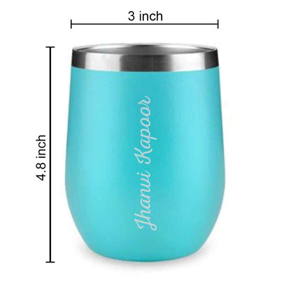 Personalised Travel Coffee Mug Insulated With Lid for Travelling Portable Cup (350 ML) - Full Name