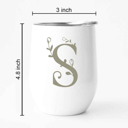 Customized Insulated Coffee Travel Mug With Name Engraved Design (350 ML) - Monogram