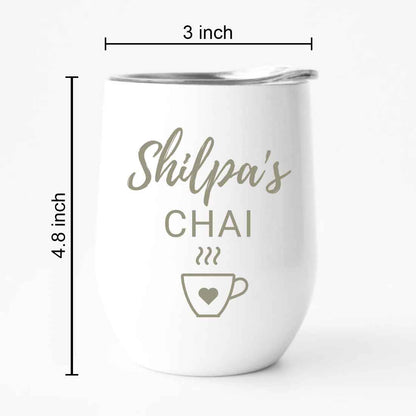 Personalized Coffee Thermos Cup With Name Engraved (350 ML) -Tea Cup