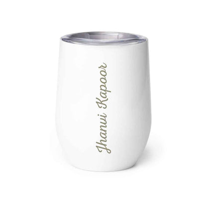 Personalised Travel Coffee Mug Insulated With Lid for Travelling Portable Cup (350 ML) - Full Name