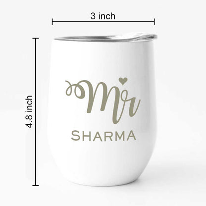 Customised Stainless Steel Coffee Tumbler With Lid for Travelling (350 ML)- MR