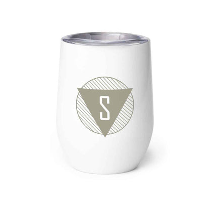 Personalized Coffee Tumbler Stainless Steel Insulated Coffee Mugs for Office Travel Cup - Monogram Triangle