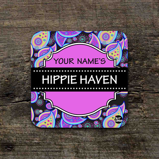 Custom Drink Coasters Personalized Gifts - Hippie Haven Nutcase