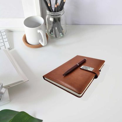 Customized Diary with a Pen - Perfect Corporate Gift - Add Name