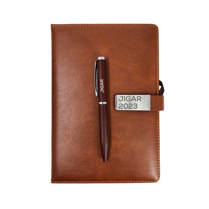 Customized Diary and Pen with Name Gift Combo - Corporate Gift