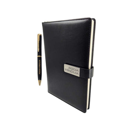 Custom Diary and Pen with Name Gift Combo - Perfect Corporate Gift