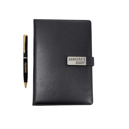 Personalized Diary with Pen Engraving Name Notebook Set - Corporate Gift