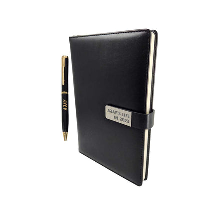 Personalized Diary and Pen with Name Birthday Gift Idea - Corporate Gifting