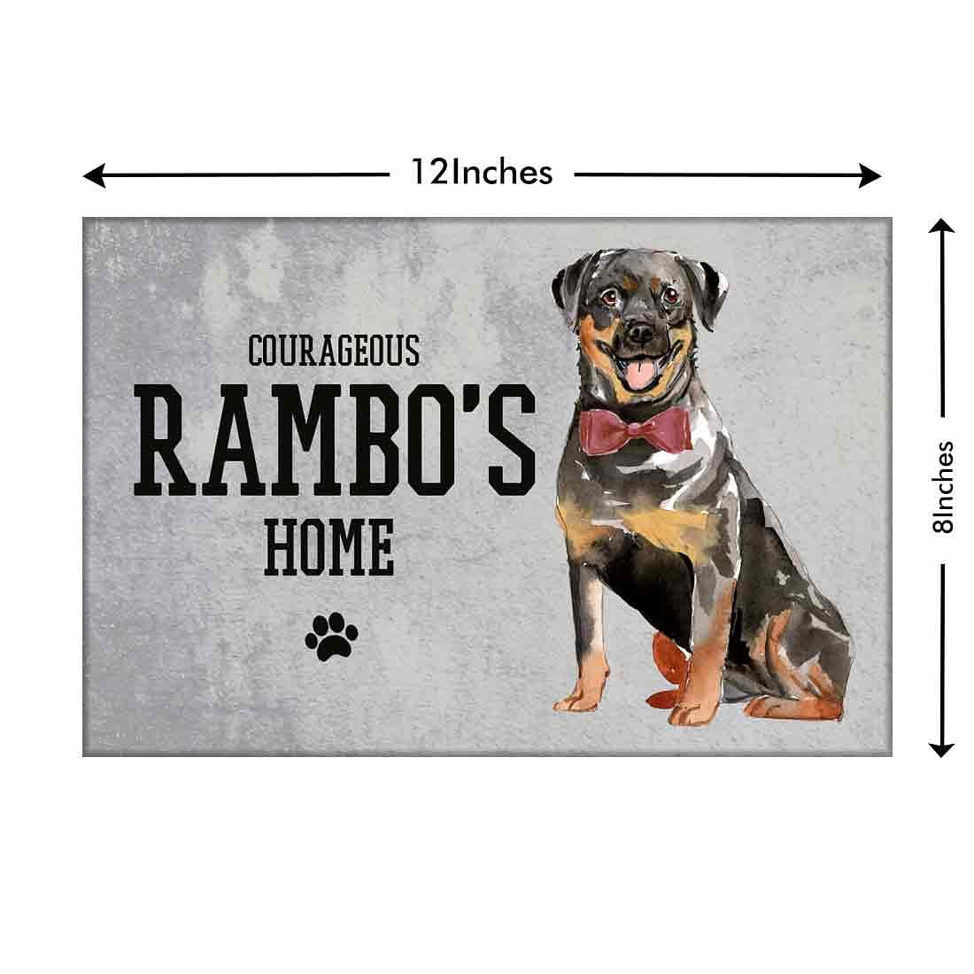 Customized Nameplate For Pets - Beware of rottweiler sign Nutcase