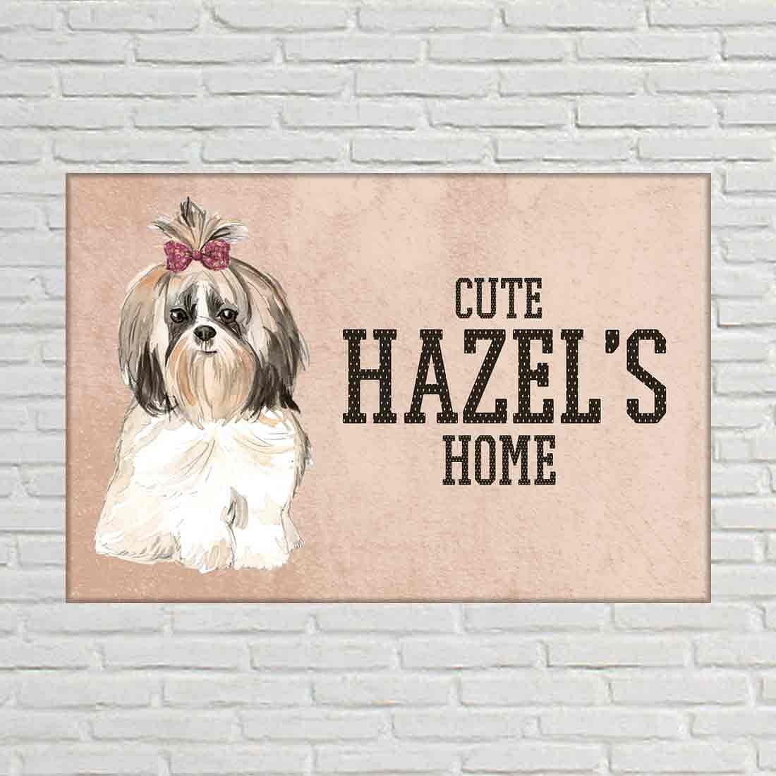 Creative Dog Door Name Plate -Cute shih tzu Sweet Shihtzu Nutcase