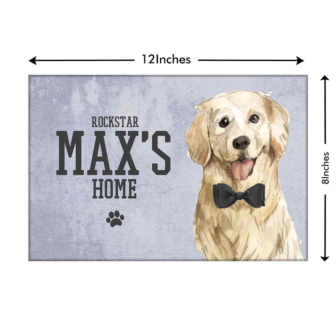 New Customized Nameplate for Pets -Loving Cute Golden Retriever Nutcase
