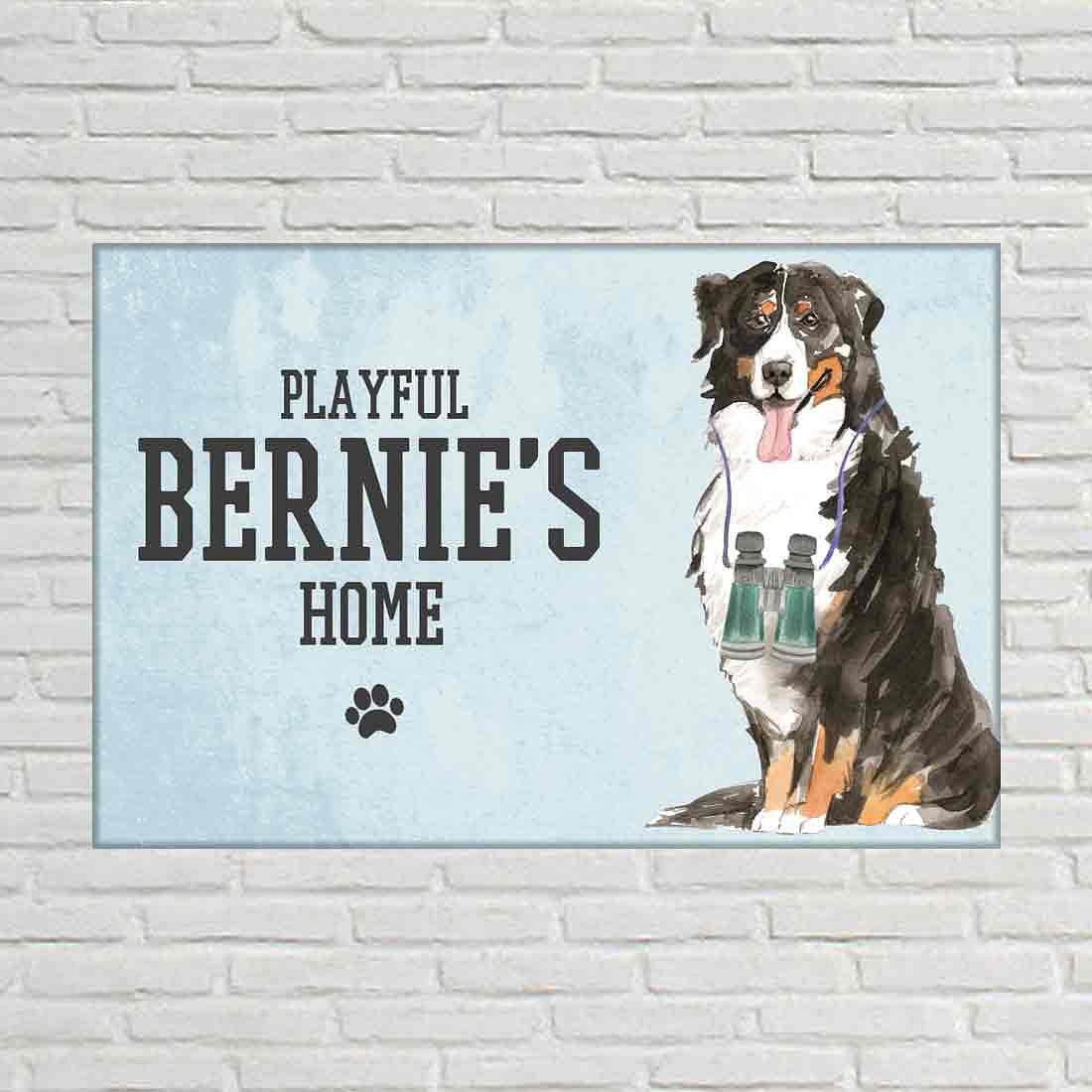 Sweet Customized Nameplate for Pets -Bernese Mountain Dog Nutcase