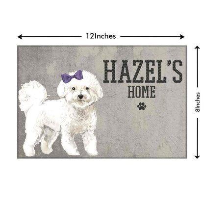 Cute Dog Name Plate - Funny Poodle Nutcase