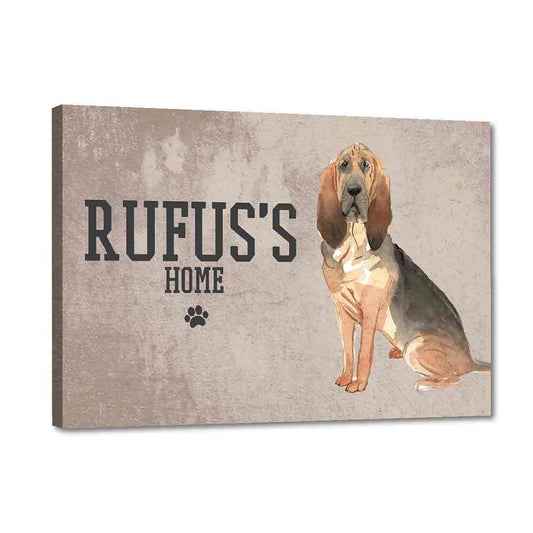 Nice Dog Name Plate -Silly Bloodhound Nutcase