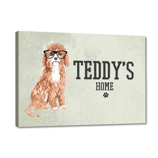 Personalized Dog Door Name Plate -Sweet Terrier Nutcase