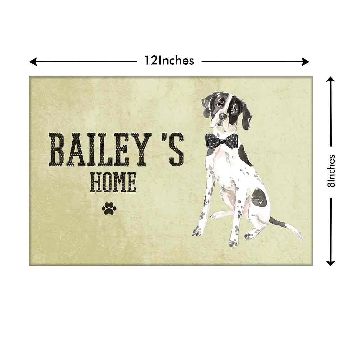Cute Dog Door Name Plate -Dashing Dalmatian Nutcase