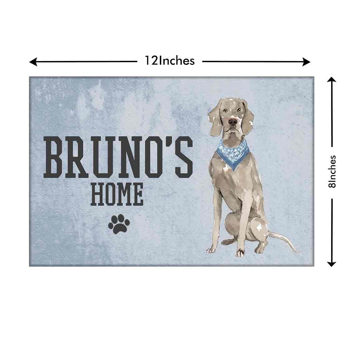 Personalized Dog Name Plate for Main Gate -Silly Weimaraner Nutcase