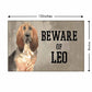 Personalized Dog Name Plates Beware Of Dog Sign - BloodHound Nutcase