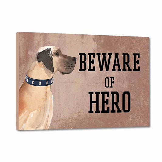 Personalized Dog Name Plates Beware Of Dog Sign - Great Dane Nutcase
