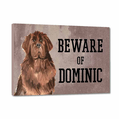 Personalized Dog Name Plates Beware Of Dog Sign - Newfoundland Nutcase