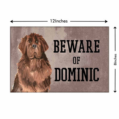 Personalized Dog Name Plates Beware Of Dog Sign - Newfoundland Nutcase