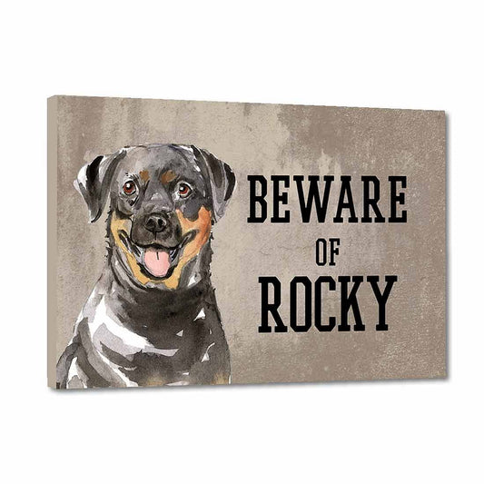 Beware of Rottweiler Sign Personalized Dog Name Plates Nutcase