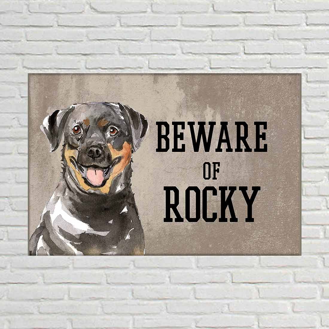 Beware of Rottweiler Sign Personalized Dog Name Plates Nutcase