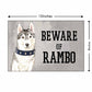 Personalized Dog Name Plates Beware Of Dog Sign - Siberian Husky Nutcase