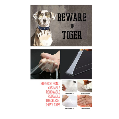 Personalized Dog Name Plates Beware Of Dog Sign - Catahoula Leopard