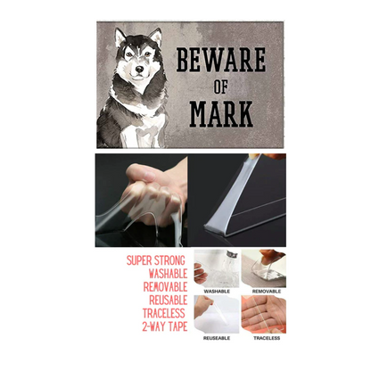 Personalized Dog Name Plates Beware Of Dog Sign - Malamute