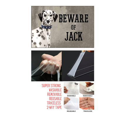 Personalized Dog Name Plates Beware Of Dog Sign - Dalmatian