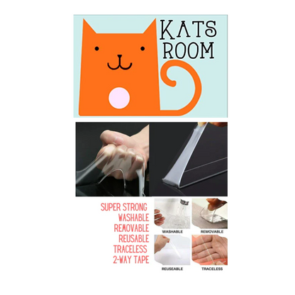 Children's Custom Door Name Plate -  Orange Cat