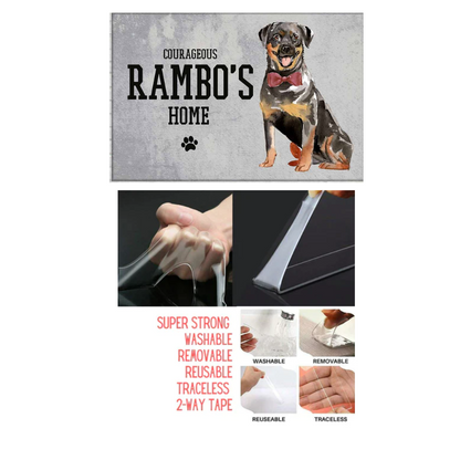 Customized Nameplate For Pets - Beware of rottweiler sign