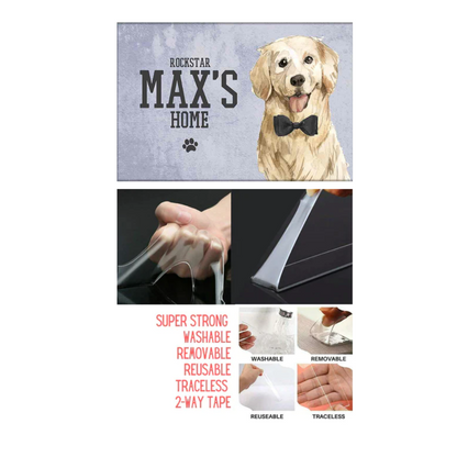 New Customized Nameplate for Pets -Loving Cute Golden Retriever