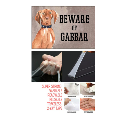 Personalized Dog Name Plates Beware Of Dog Sign - Hungarian Vizsla