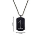 Custom Army Dog Tags Engraving Name Tags for Men with Chain - Number