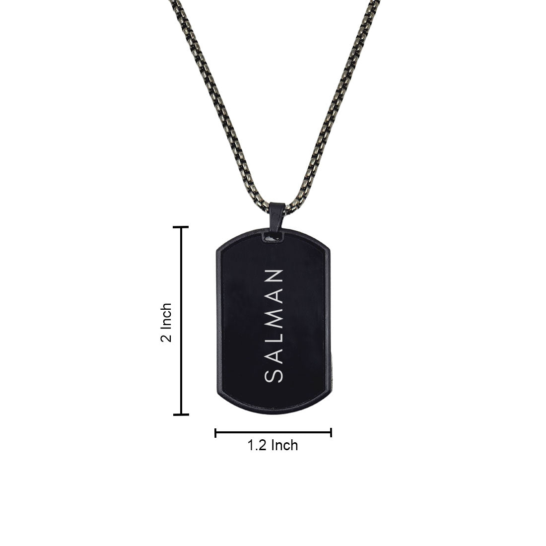 Single Black Dog Tag Necklace | In stock! | Lucleon