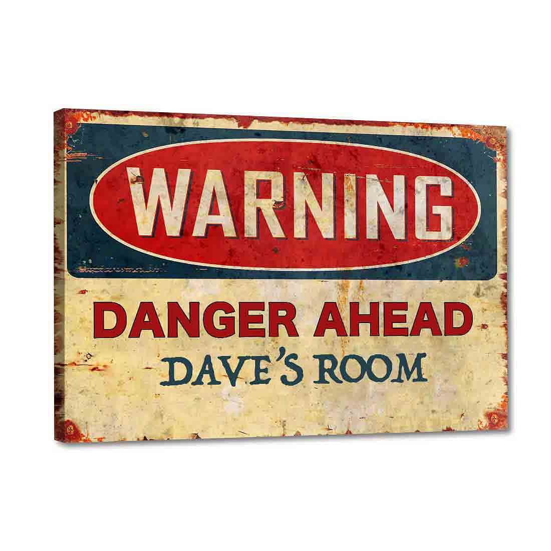 Customized Children's Bedroom Door Name Plate - Warning Nutcase