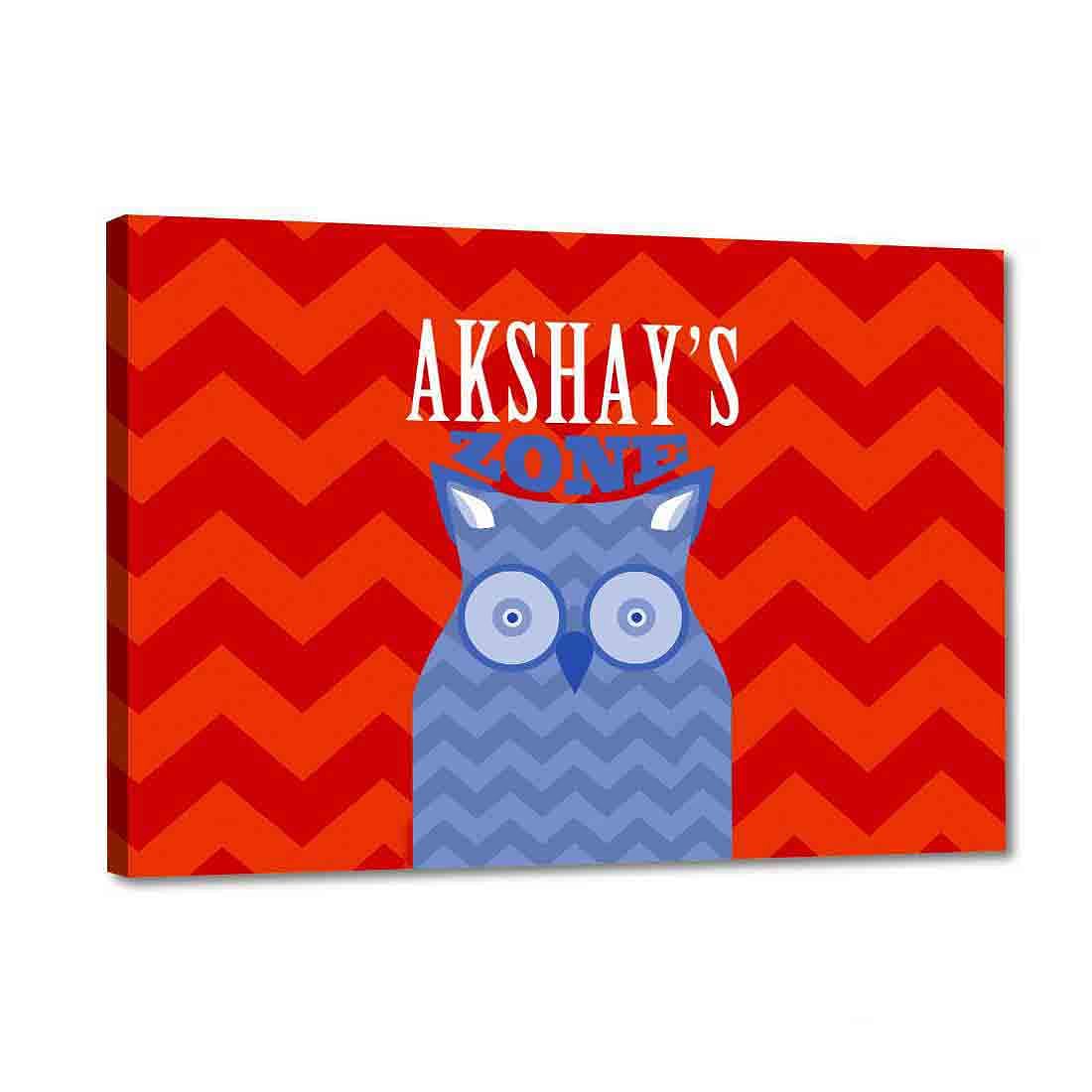 Custom Children's Bedroom Door Name Plate - Owlsome Nutcase